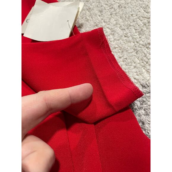 VTG NWT Bleyle Womens Medium Petite MP Long Sleeve Button Up Shirt Red MSRP $109 - Picture 8 of 13